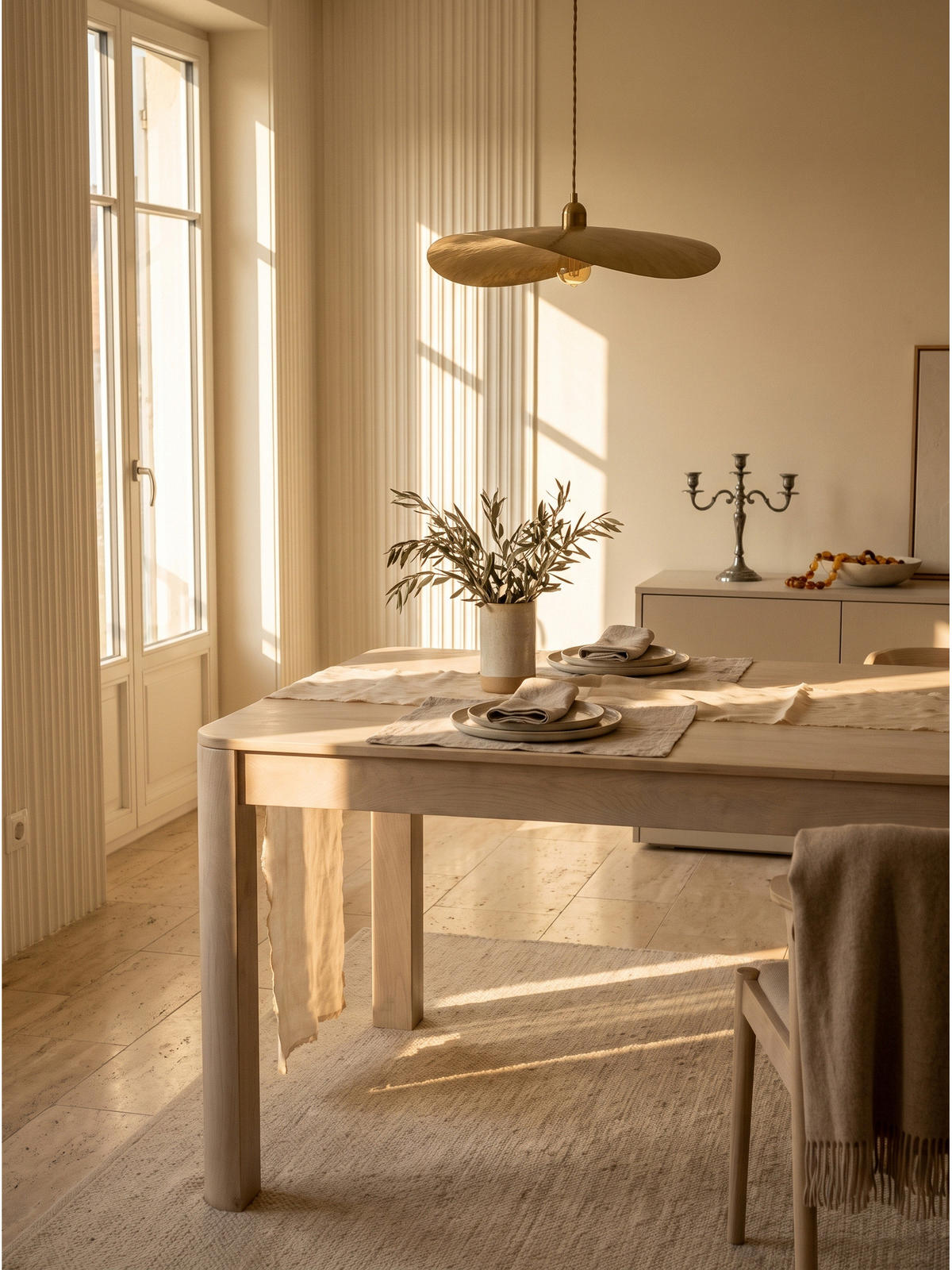 ESSTISCH CHARENTE, Mango Massivholz, handgefertigt, Weiß-Mango, 120 x 60 x 76 cm - Beige/Weiß, Holz (60/120/76cm) - KADIMA DESIGN