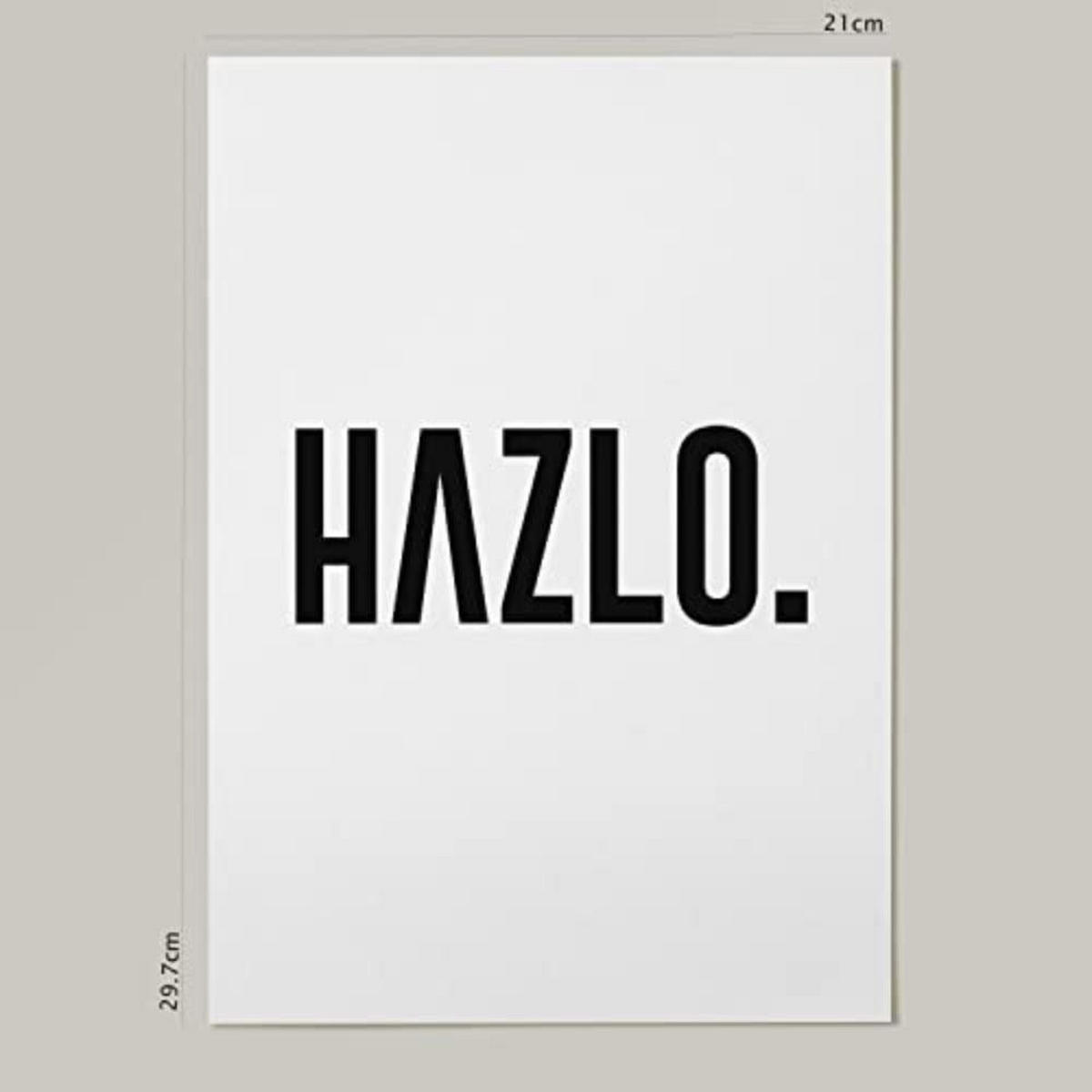 POSTER Set mit 4 Leidenschaft TypografieStil A4 Rahmenlos - Klar, Papier (29.7/3cm) - Nacnic