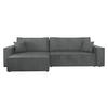 ECKSOFA Karl Cord Maxi - Dunkelgrau/Schwarz, Holz/Kunststoff (272/145cm) - MIRJAN24