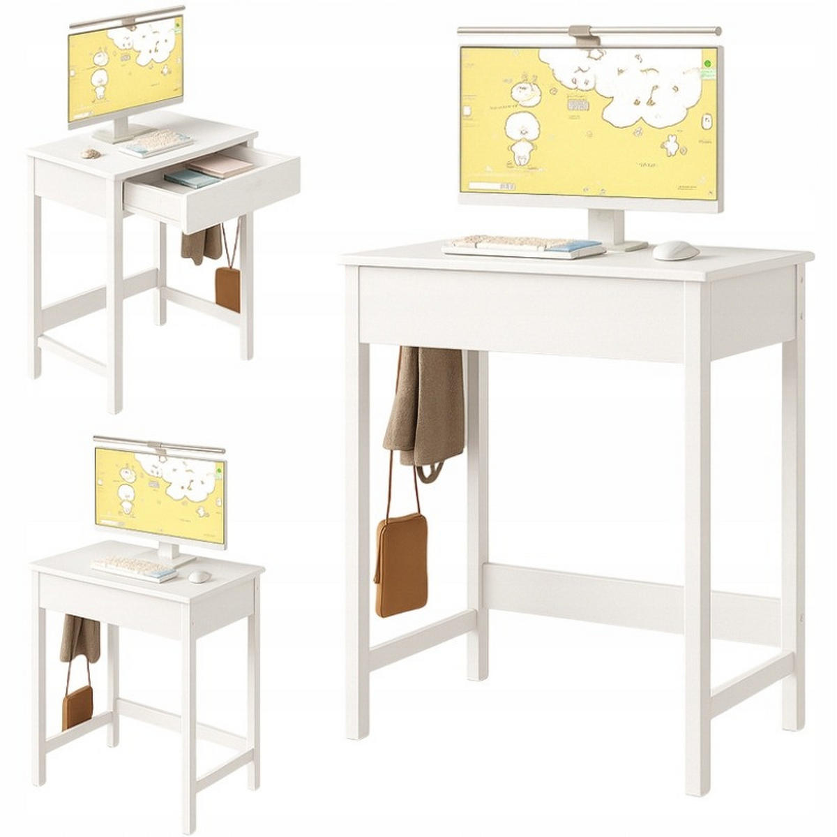 SCHREIBTISCH, weiß 60/40/70 cm - Weiß, Holzwerkstoff (40/60/70cm)