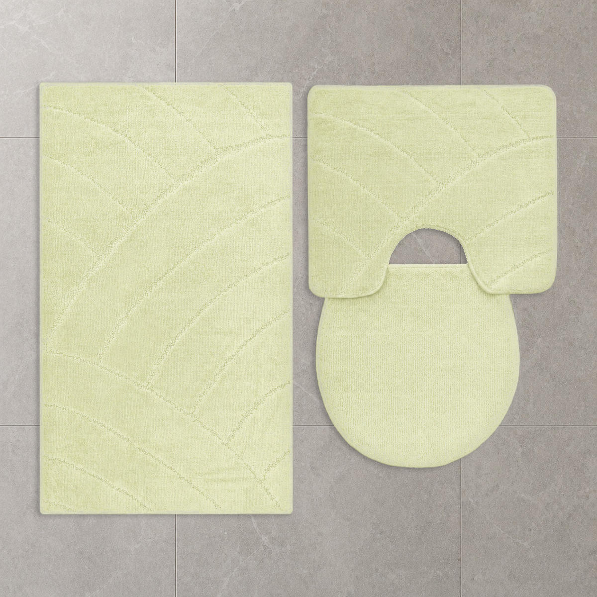 BADEMATTE Set 3 tlg CREME - Creme, Textil (60/100cm) - ROLFNERS