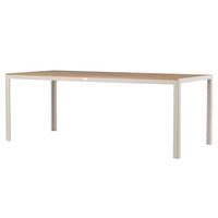GARTENTISCH - Braun/Weiß, Metall (205/90/74cm) - home24
