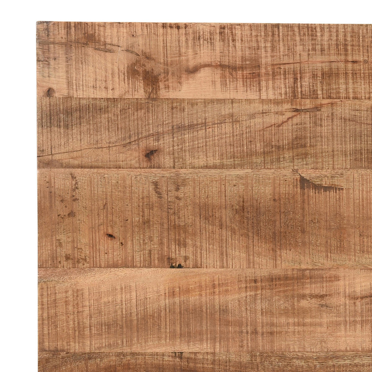 ESSTISCH - Mango massiv - Braun/Weiß, Holz (80/140/76cm) - home24