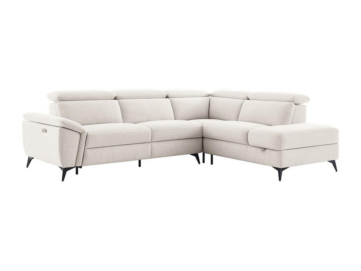 RELAXSOFA - 5 Personen - stoff - beige Cadilo - Beige, Textil/Metall (279/83/221cm) - Vente-Unique