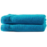 BADETUCH 100x150 cm Frottier Handtücher im 2er Set aus 100% Baumwolle, Türkis 500g/m2 - Türkis, Textil (100/150cm) - Carpe Sonno