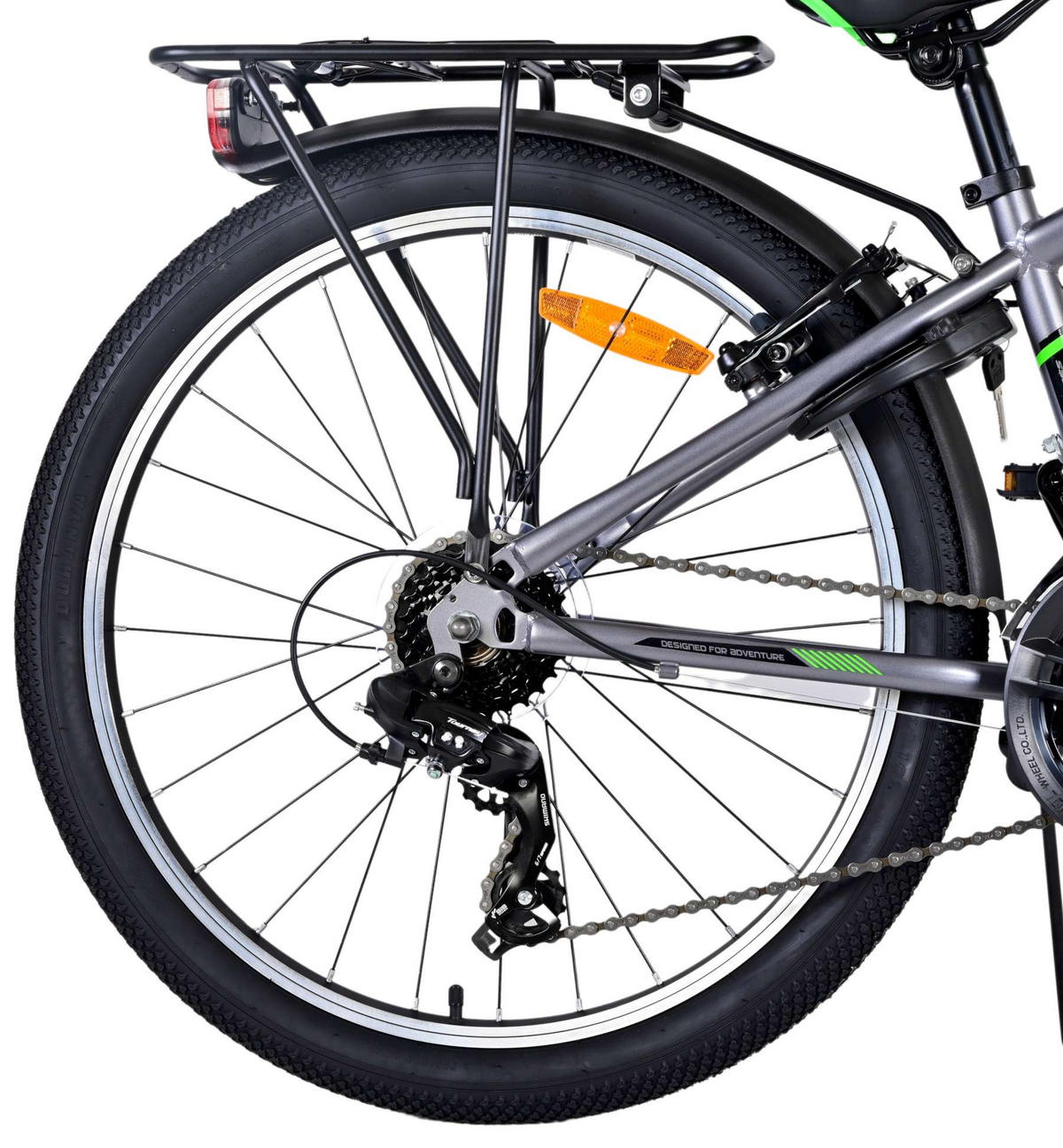 KINDERFAHRRAD Cross - Jungen - 2 Handbremsen - 18 Gänge - 24 Zoll - Grau - Grau, Metall (70cm) - TPFSports
