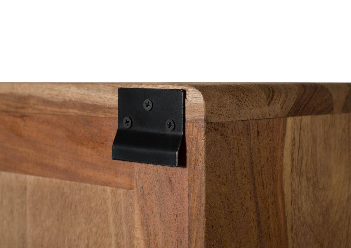 HÄNGESCHRANK Sheesham 50x35x65 natur sandgestrahlt MALMÖ 2 #275 - Braun, Holz (50/65/35cm) - Massivmoebel24