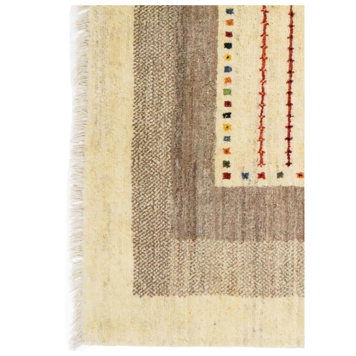 GABBEH-TEPPICH handgeknüpft Sonnat Beige 198/147 cm Schurwolle - Beige, Textil (147/198cm) - Looma
