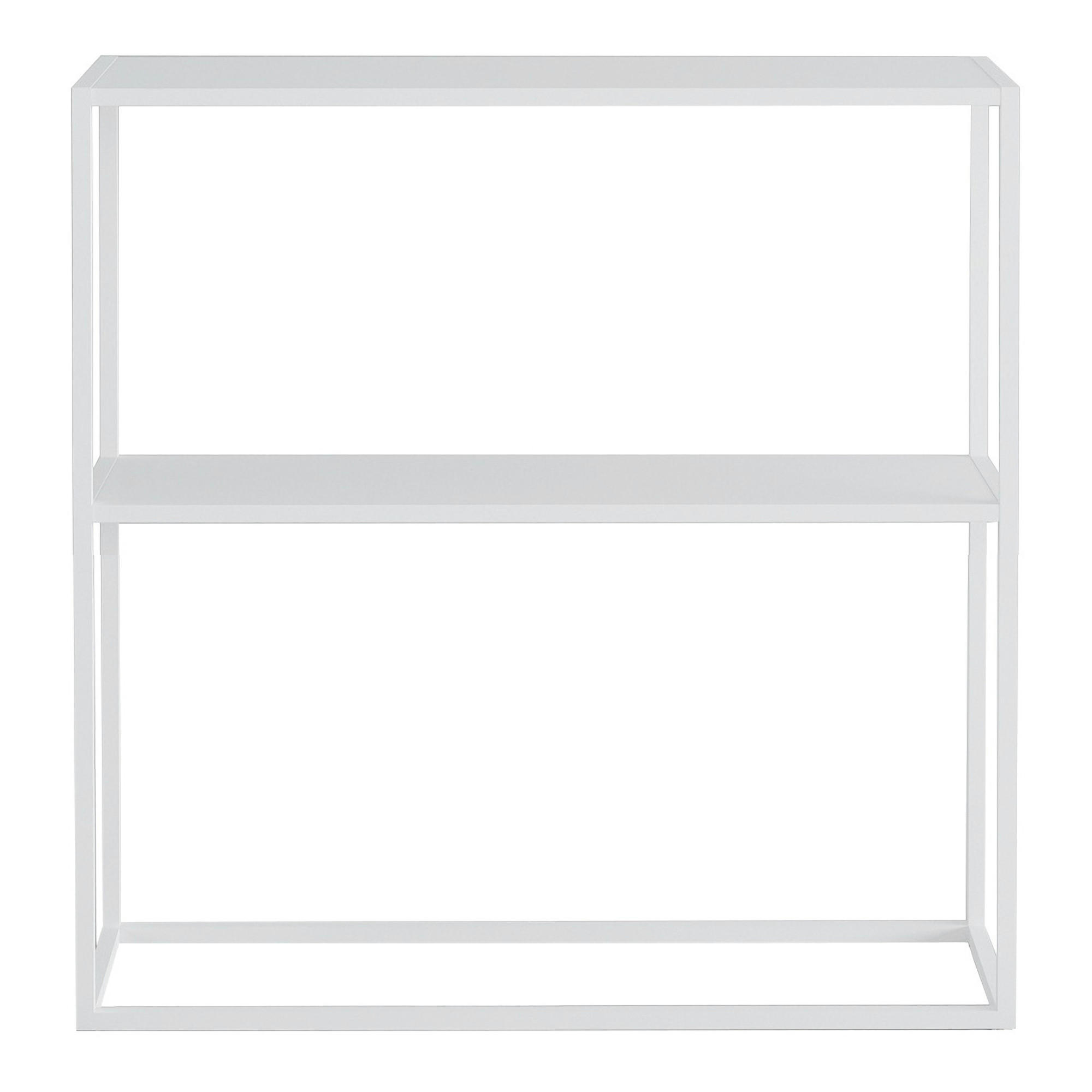 KONZOLOVÝ STŮL Strömstad - bílá, kov (26/80/80cm) - [en.casa]