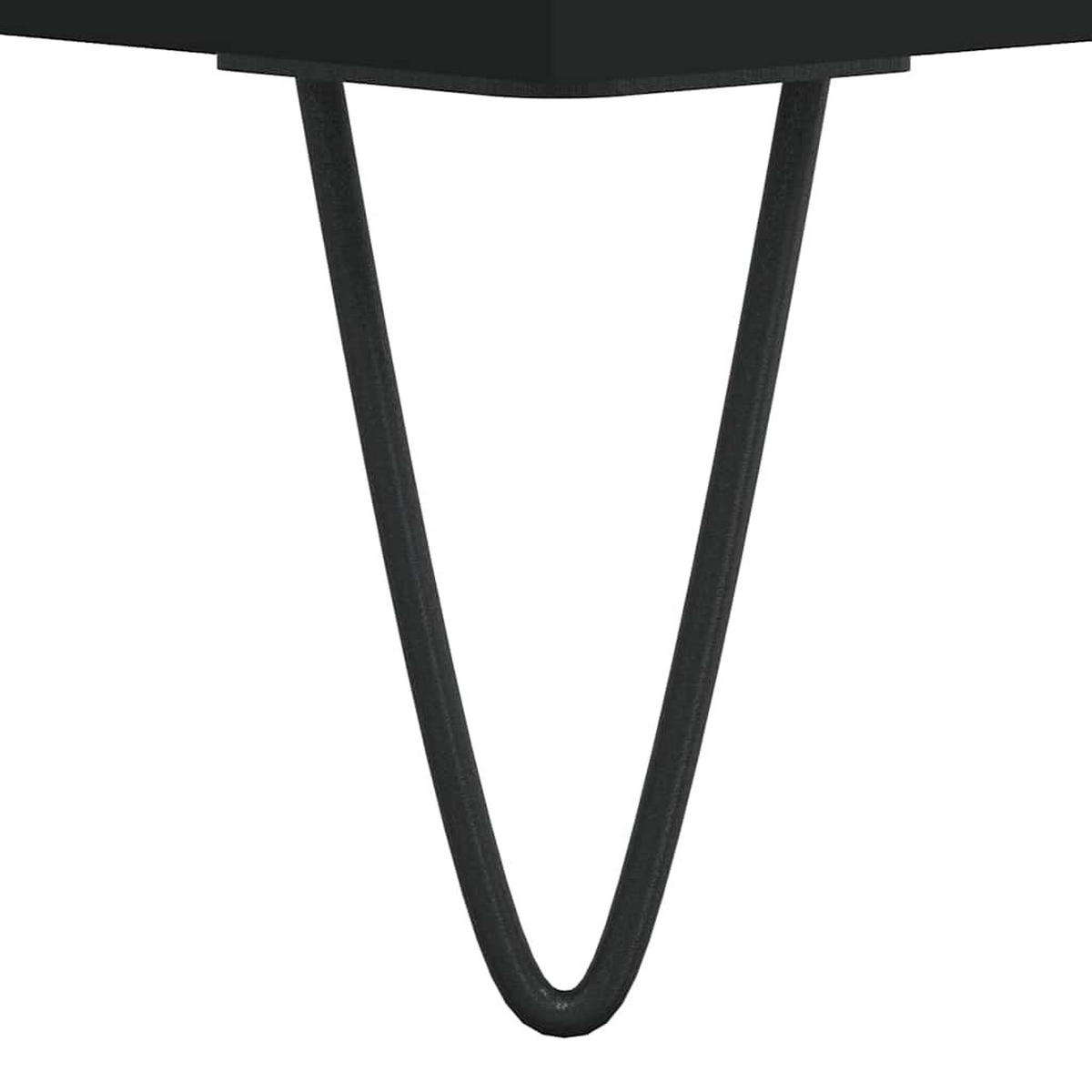 PLATTENSCHRANK Schwarz 100/38/48 Cm Holzwerkstoff - Schwarz, Holzwerkstoff (38/48/100cm) - vidaXL