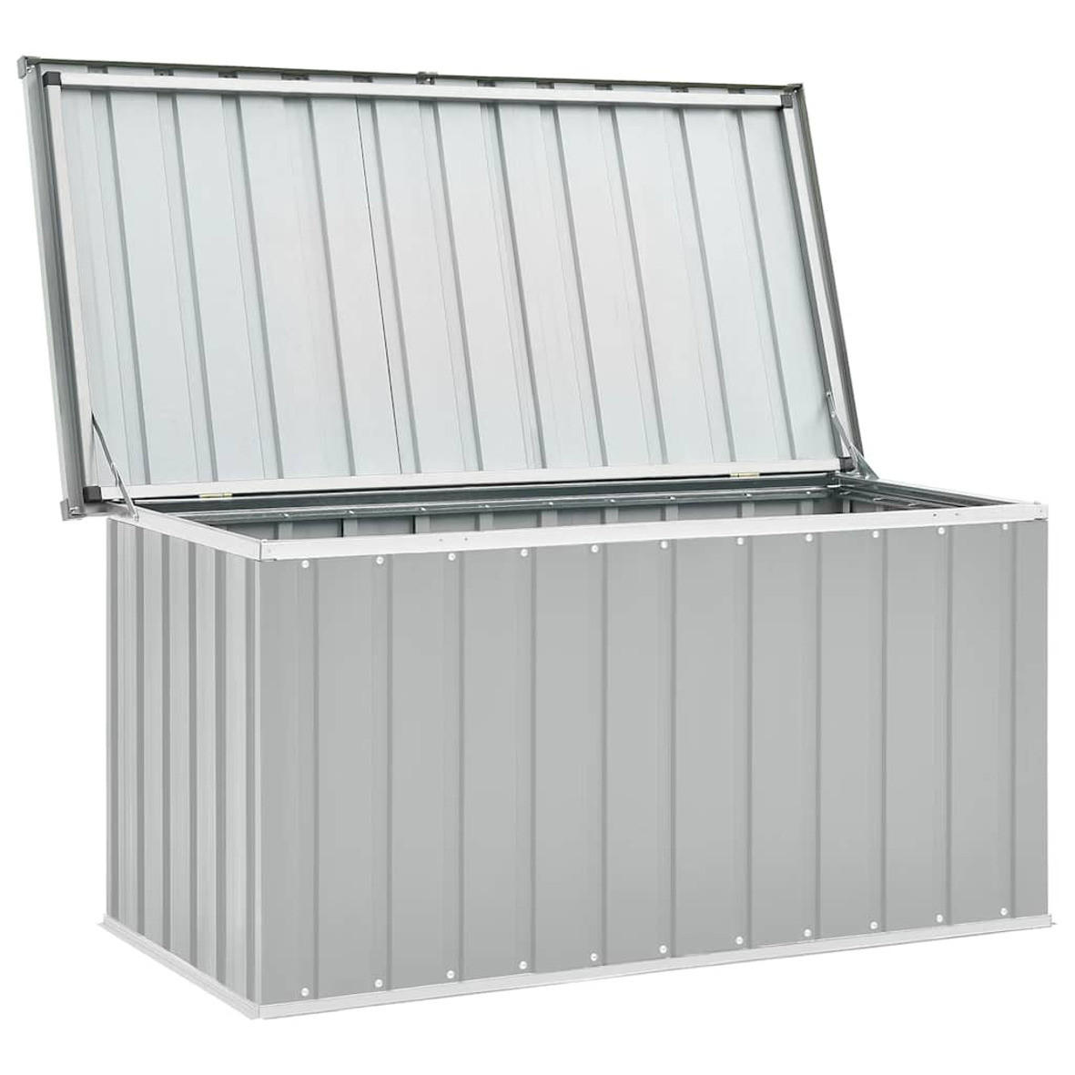 GARTENBOX GRAU 129X67X65 CM - Grau, Metall (67/65/129cm) - vidaXL