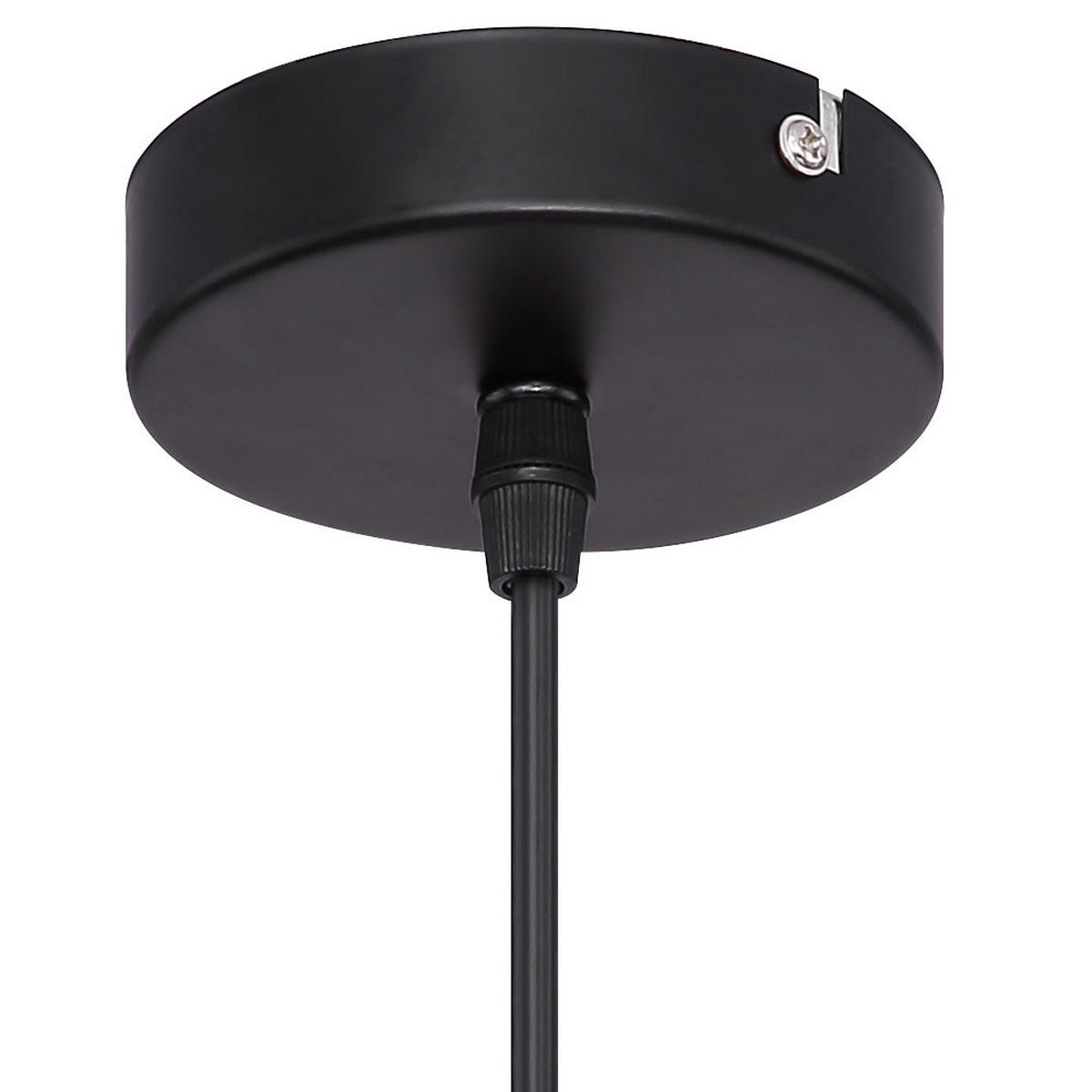 HÄNGELEUCHTE Metall Schwarz matt - Schwarz, Metall (15/15/120cm)