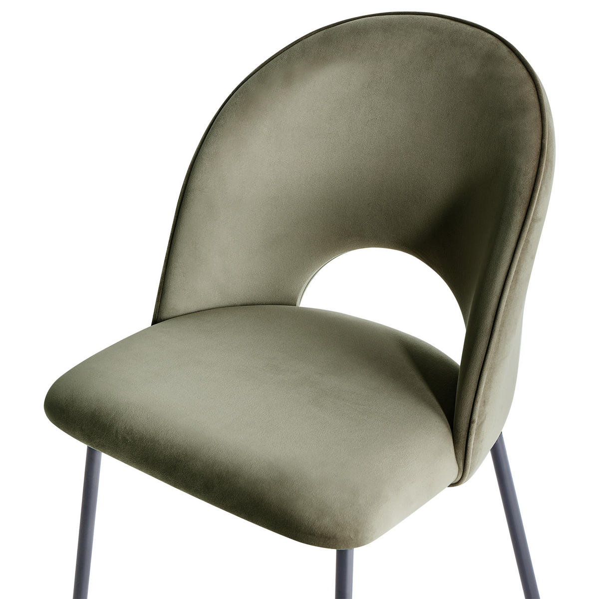 ÉTKEZŐSZÉK 2 darabos Szett Bársony zöld Covelo - fekete/zöld, textil (46/83/53cm) - Beliani