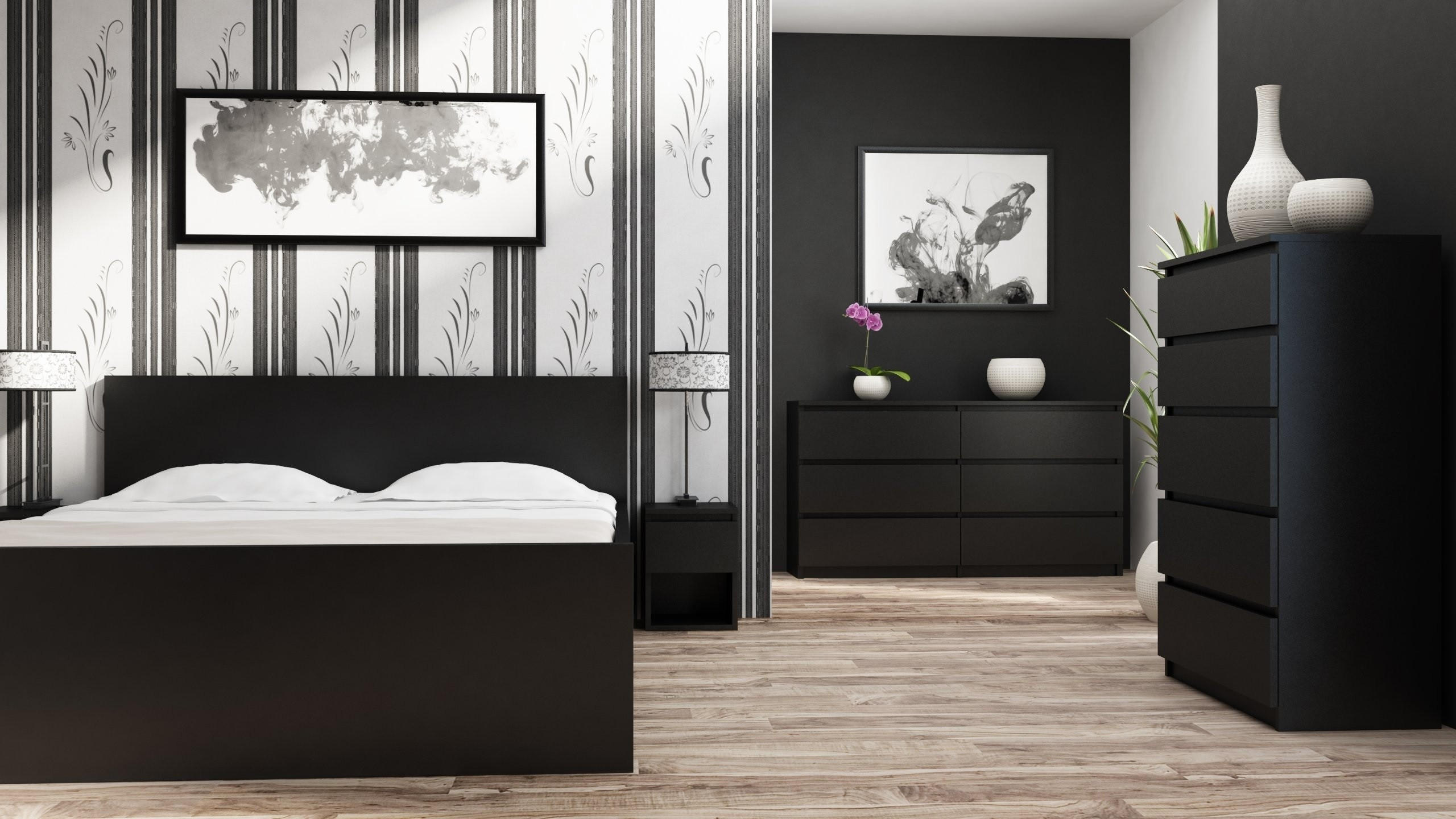KOMMODE MALWA M6 140 - SCHWARZ MATT - Schwarz, Holzwerkstoff (138/75/40cm) - CDF