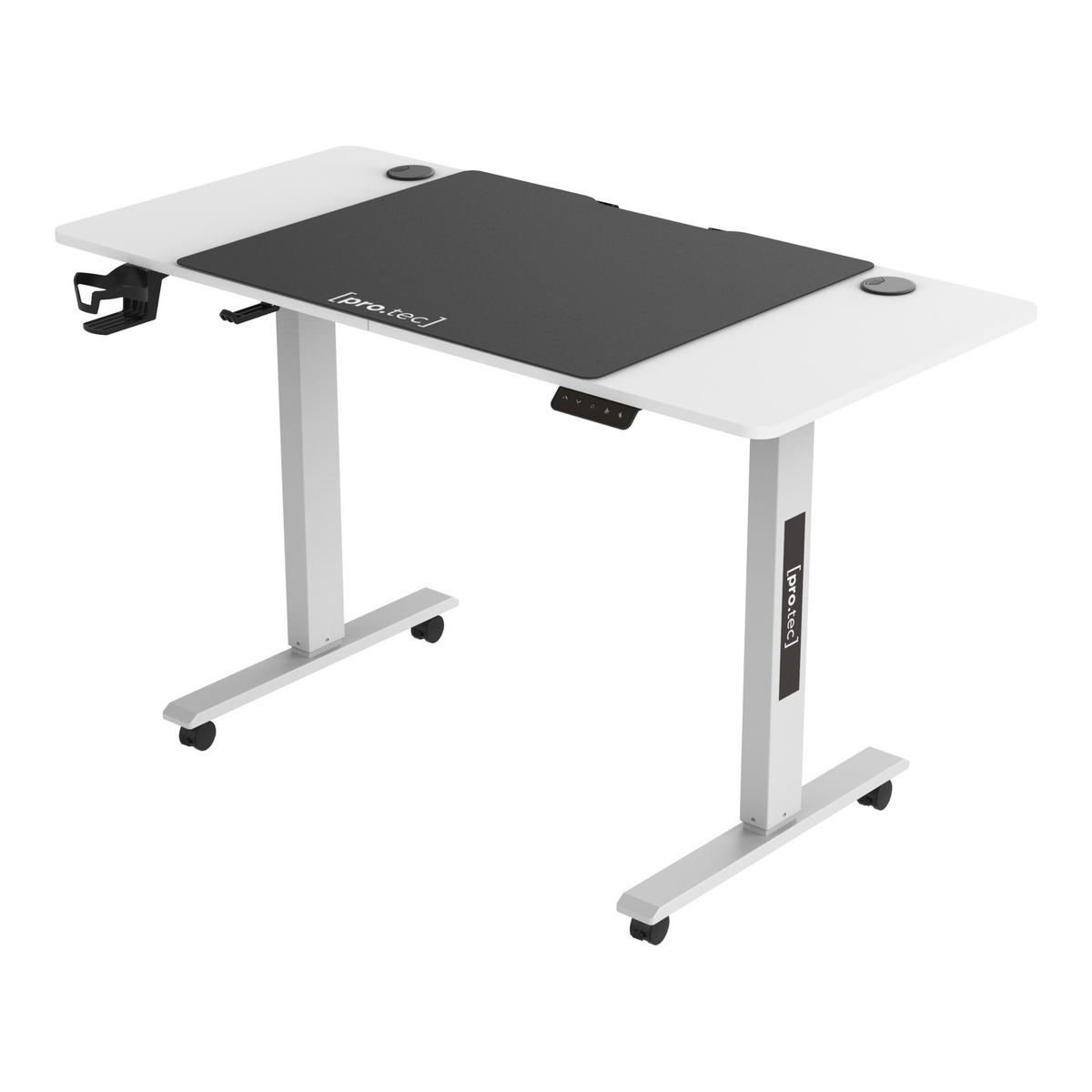 COMPUTERTISCH Stryn - Schwarz/Weiß, Metall (60/120/117cm) - pro.tec