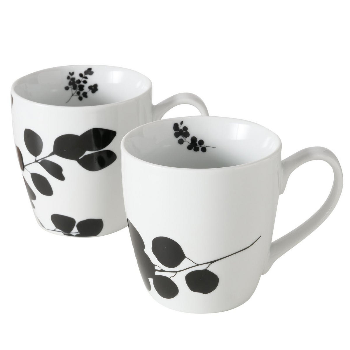 PORZELLANTASSE Calypso Muster 2 480 ml 10/14/10 cm - Weiß, Keramik (0.48L) - Boltze Home
