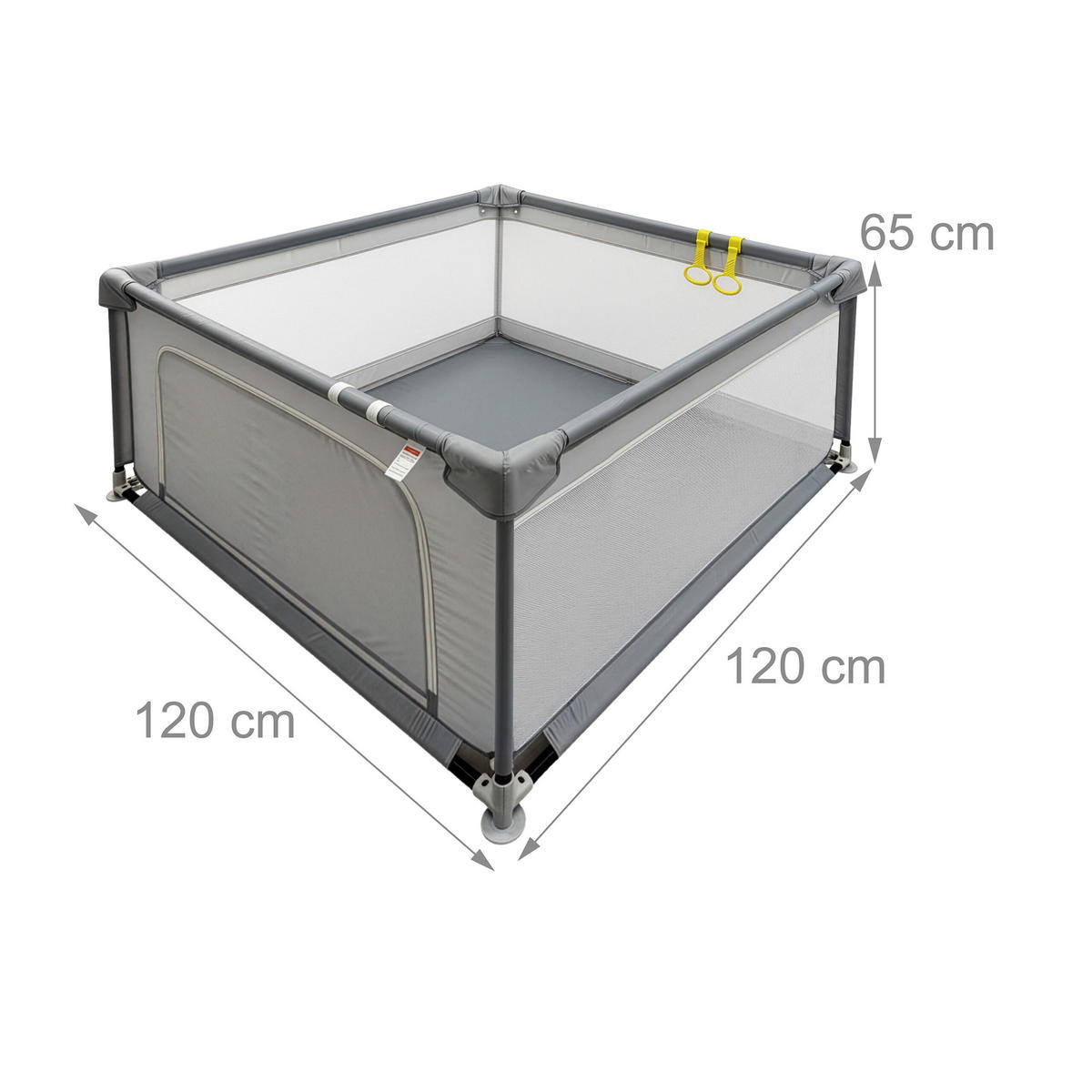 DETSKÝ kútik - sivá, kov/textil (120/65/120cm) - Relaxdays