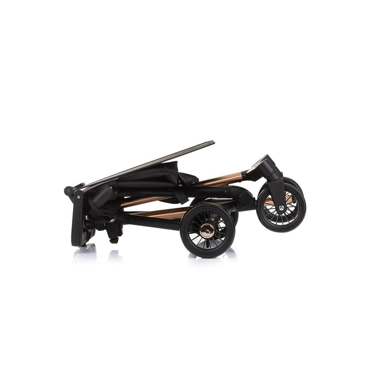 BUGGY Unique schwarz Aluminiumrahmen faltbar 3-Punkt-Gurt Tasche - Schwarz, Metall (58/33/92cm) - Chipolino