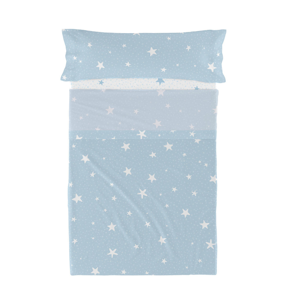 BETTWÄSCHE 2er-Set teiliges little star 180x270 cm blau - Blau, Textil (180/270cm) - Happy Friday