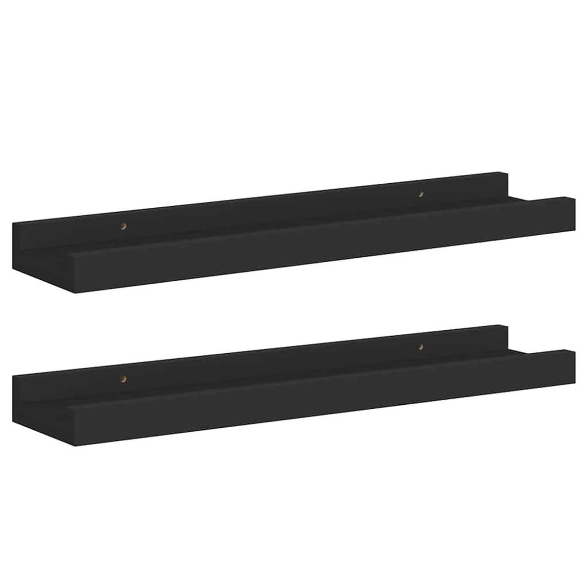 BILDERLEISTEN 2Er Set Schwarz 40/9/3 Cm Mdf - Schwarz, Holzwerkstoff (9/3/40cm) - vidaXL