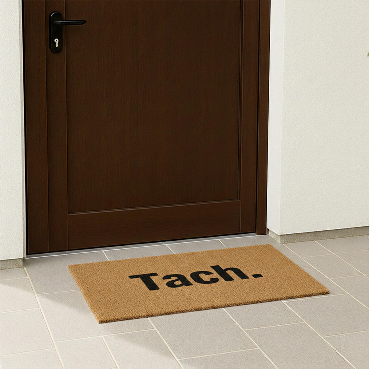 FUSSMATTE - Hellbraun, Kunststoff/Textil (80/50cm) - Relaxdays