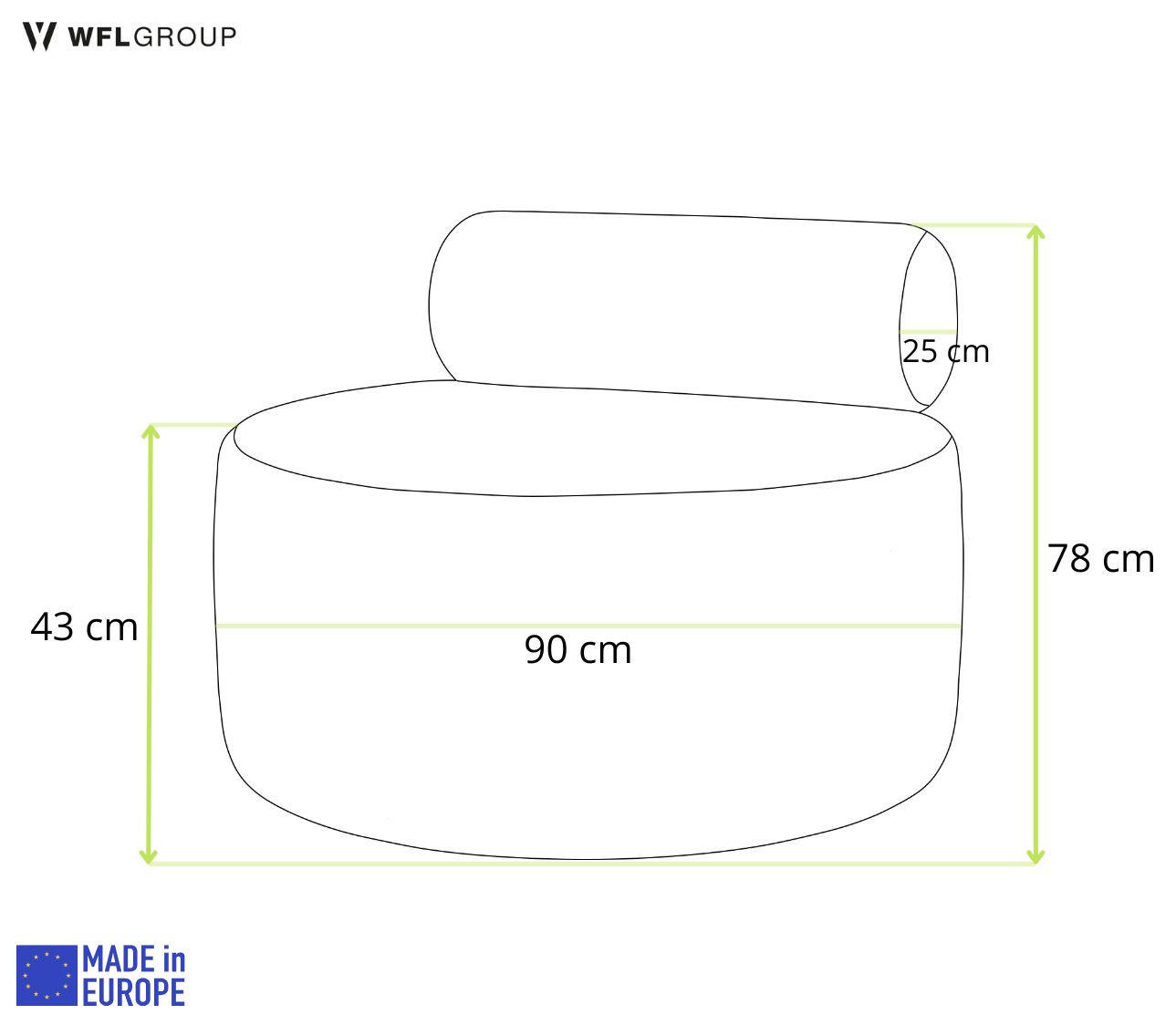 Thumbnail - WFL Group Sessel, Champagner, Textil, 90x78x90 cm, Wohnzimmer, Sessel, Polstersessel