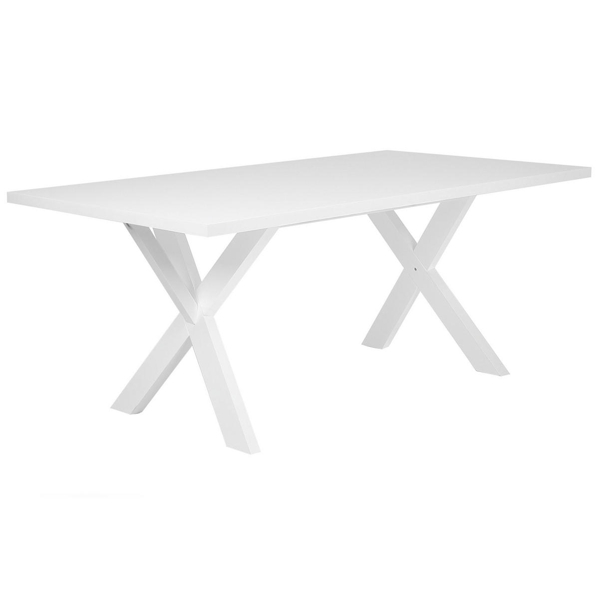 ESSTISCH 180/100/76 cm Weiß Rechteckig Lisala - Weiß, Holzwerkstoff (180/100/76cm) - Beliani