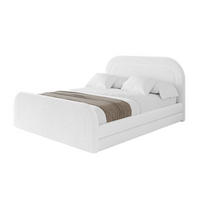 POLSTERBETT mit Bettkasten, Fußteil und Lattenrost, Boxbett mit Matratze H3/H4 - LERIS-Z 180x200 Weiß - Weiß, Holzwerkstoff/Textil (180/200cm) - ALTDECOR