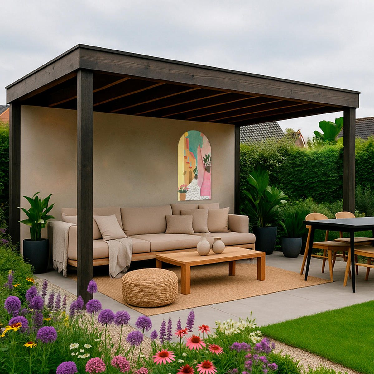 LEINWANDBILD rosa Weg - Multicolor, Wellpappe (54/1cm) - Art for the Home