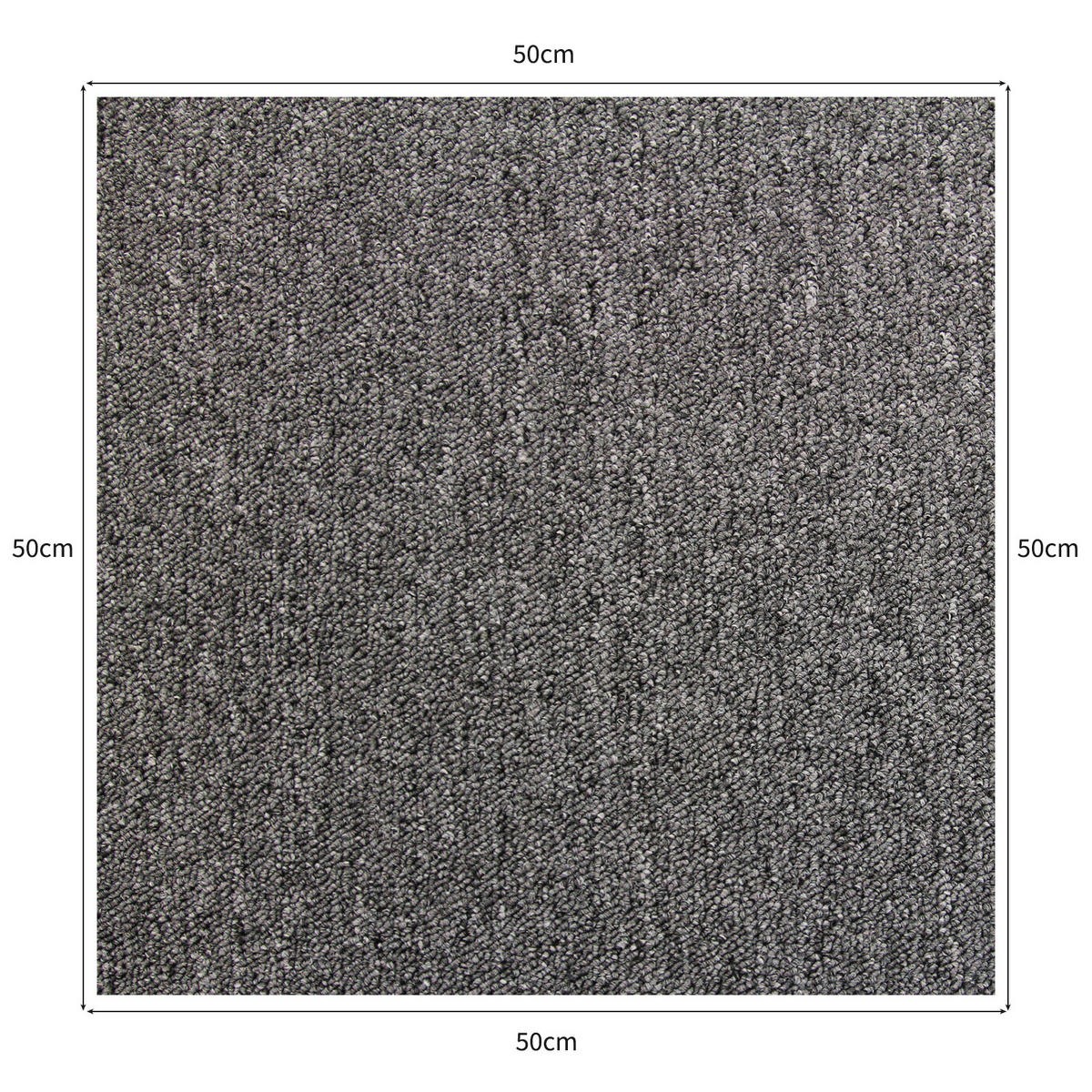 TEPPICHFLIESEN - ANTHRAZIT (20ER PACK) - Anthrazit, Textil (1/50cm) - Monstershop