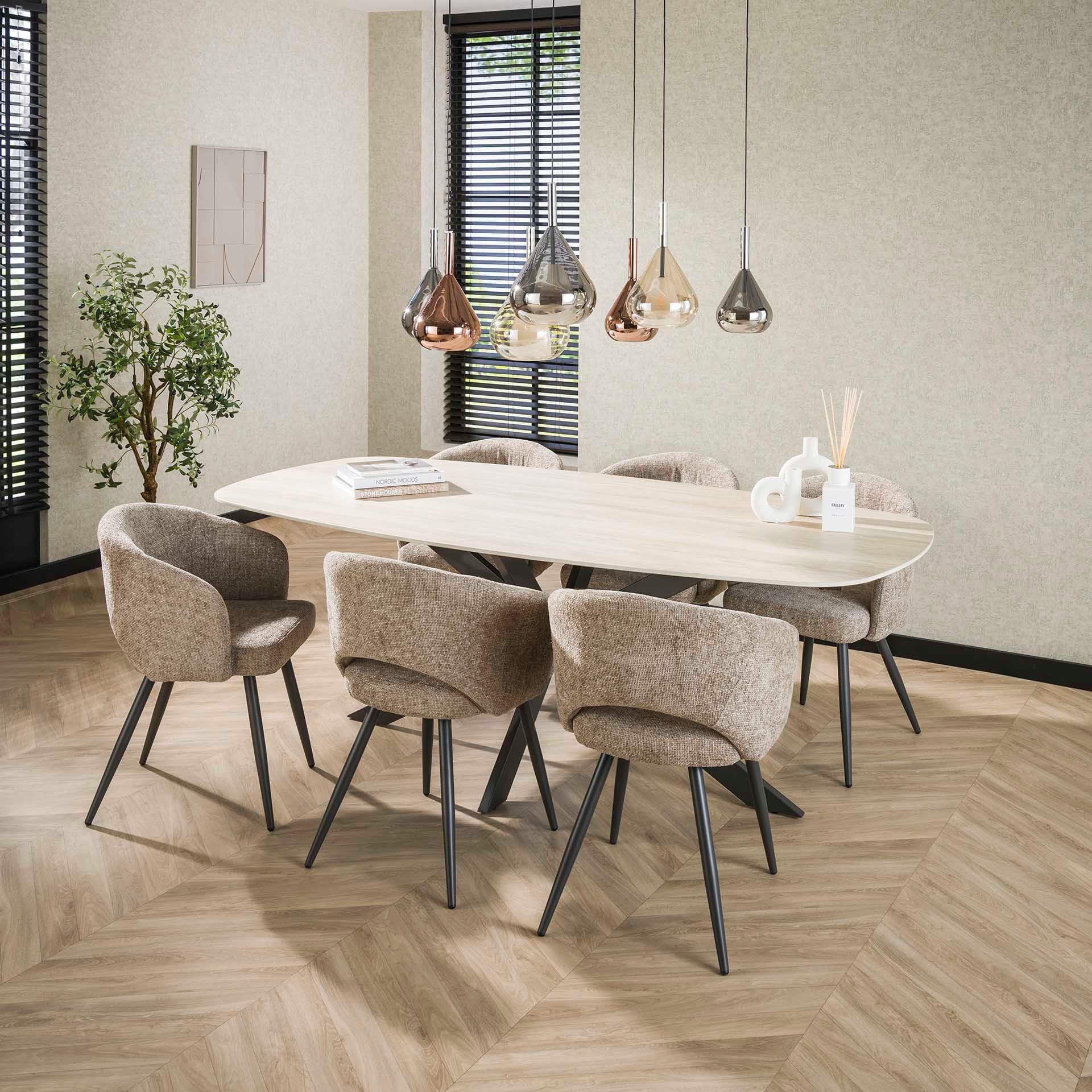 ESSTISCH Romano Beige 90/180/ 77 cm - Beige, Keramik (90/180/77cm) - Hoyz Collection