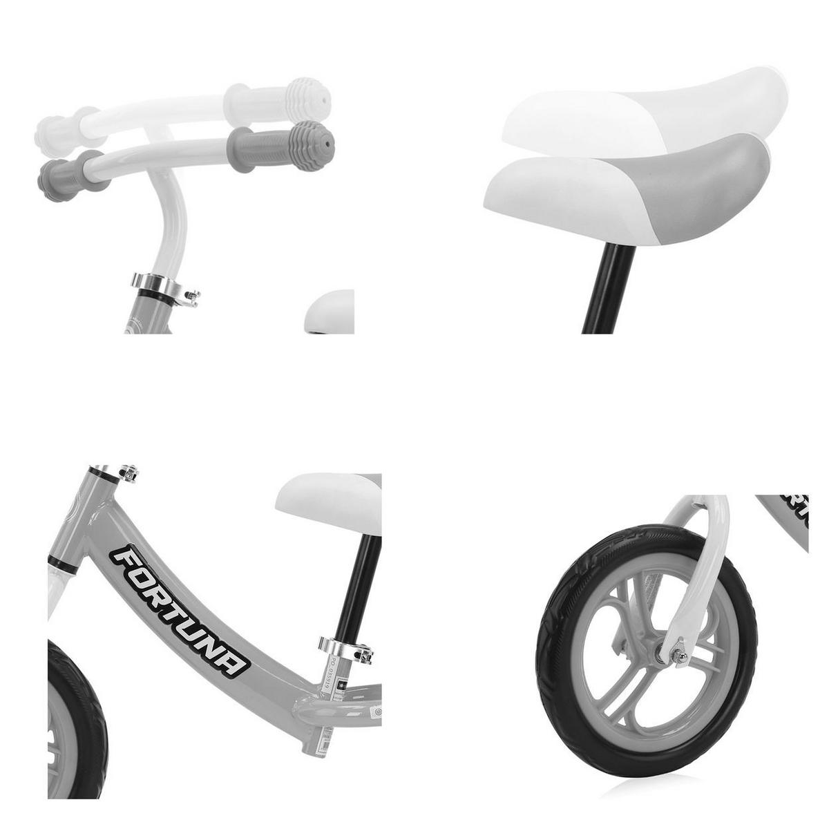 LAUFRAD Fortuna 12 Zoll schwarz Sitz und Lenker höhenverstellbar - Schwarz, Metall (82/40/54cm) - Lorelli