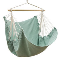 XL HÄNGESESSEL 155/125 cm Belastbar bis 100kg Salbeigrün - Grün, Textil (125/140/155cm) - Amanka