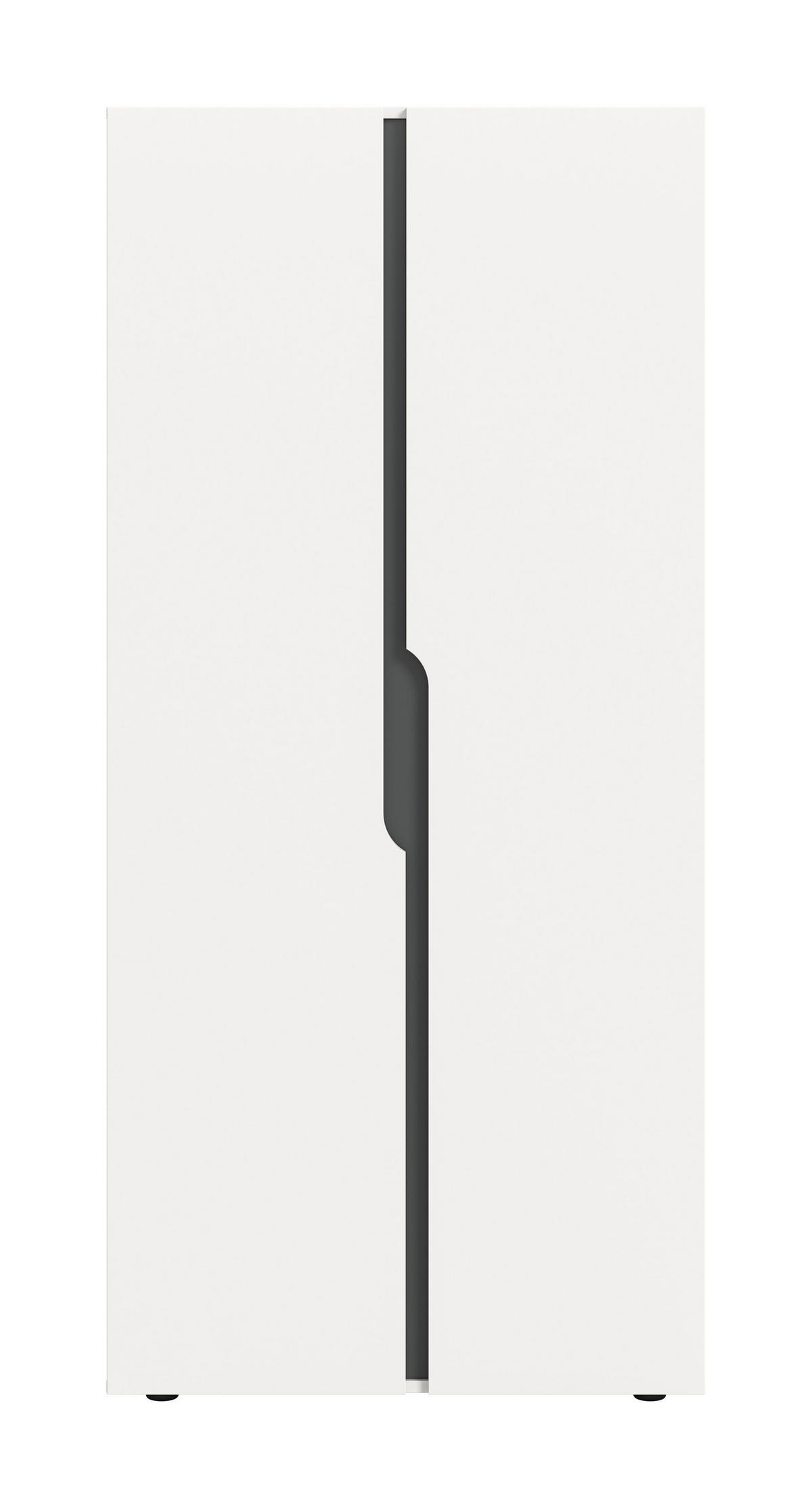 KLEIDERSCHRANK 2-türig ANGA (B/H/T: ca. 80/180/51 cm) in weiß/weiß - Weiß, Holzwerkstoff (80/180/51cm)