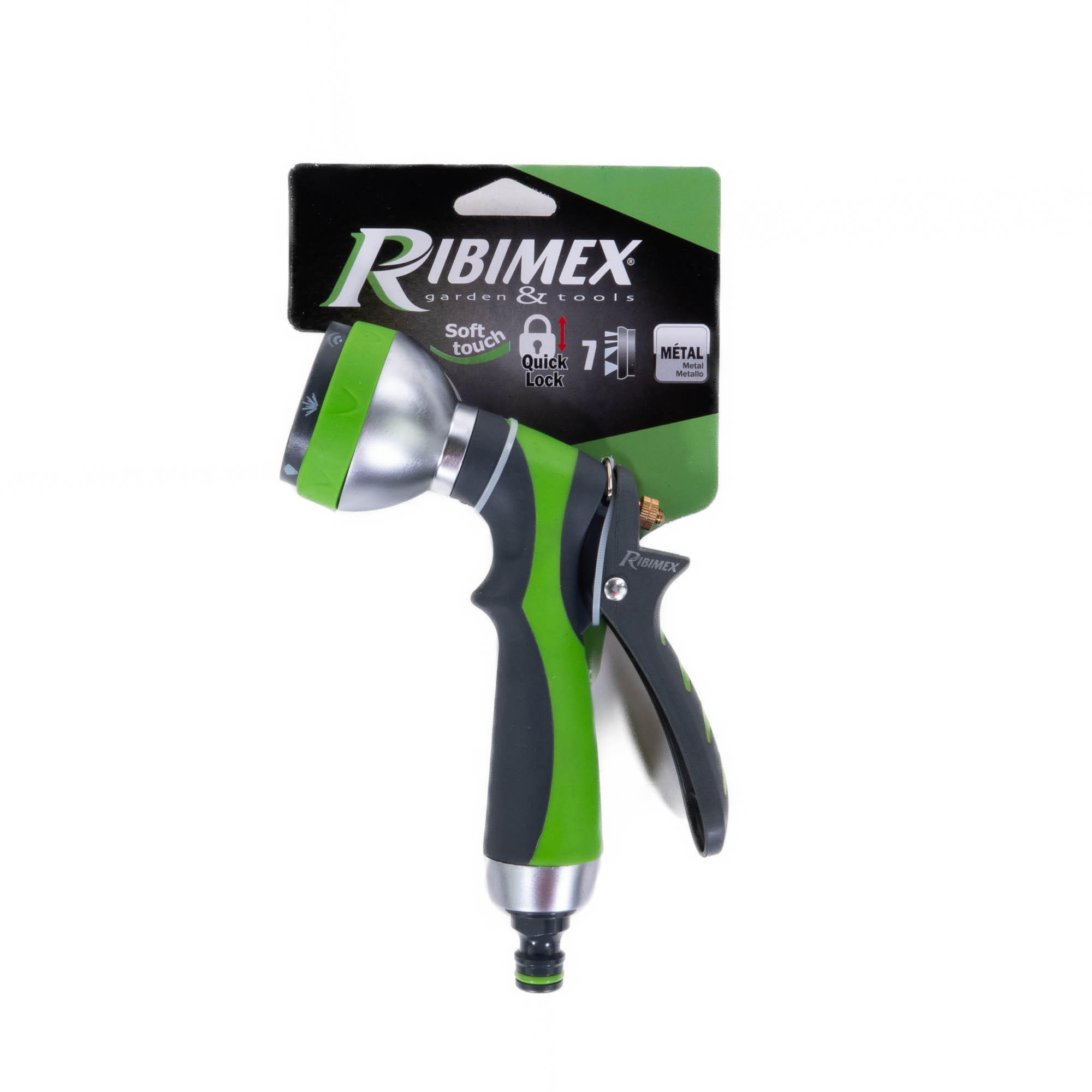 GARTENSCHLAUCHPISTOLE Ribimex - Grün, Kunststoff (6/27.5/14.7cm)