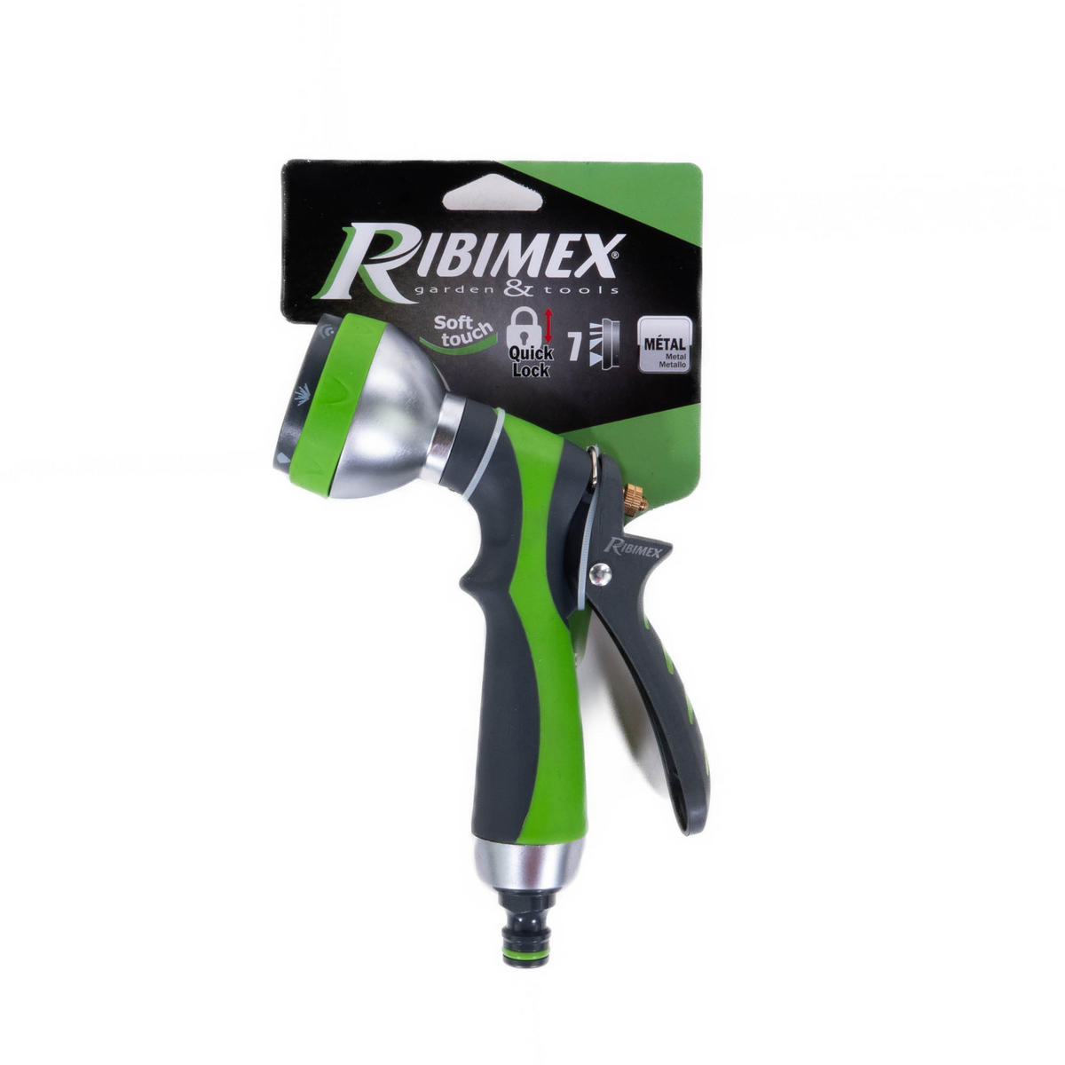 GARTENSCHLAUCHPISTOLE Ribimex - Grün, Kunststoff (6/27.5/14.7cm)