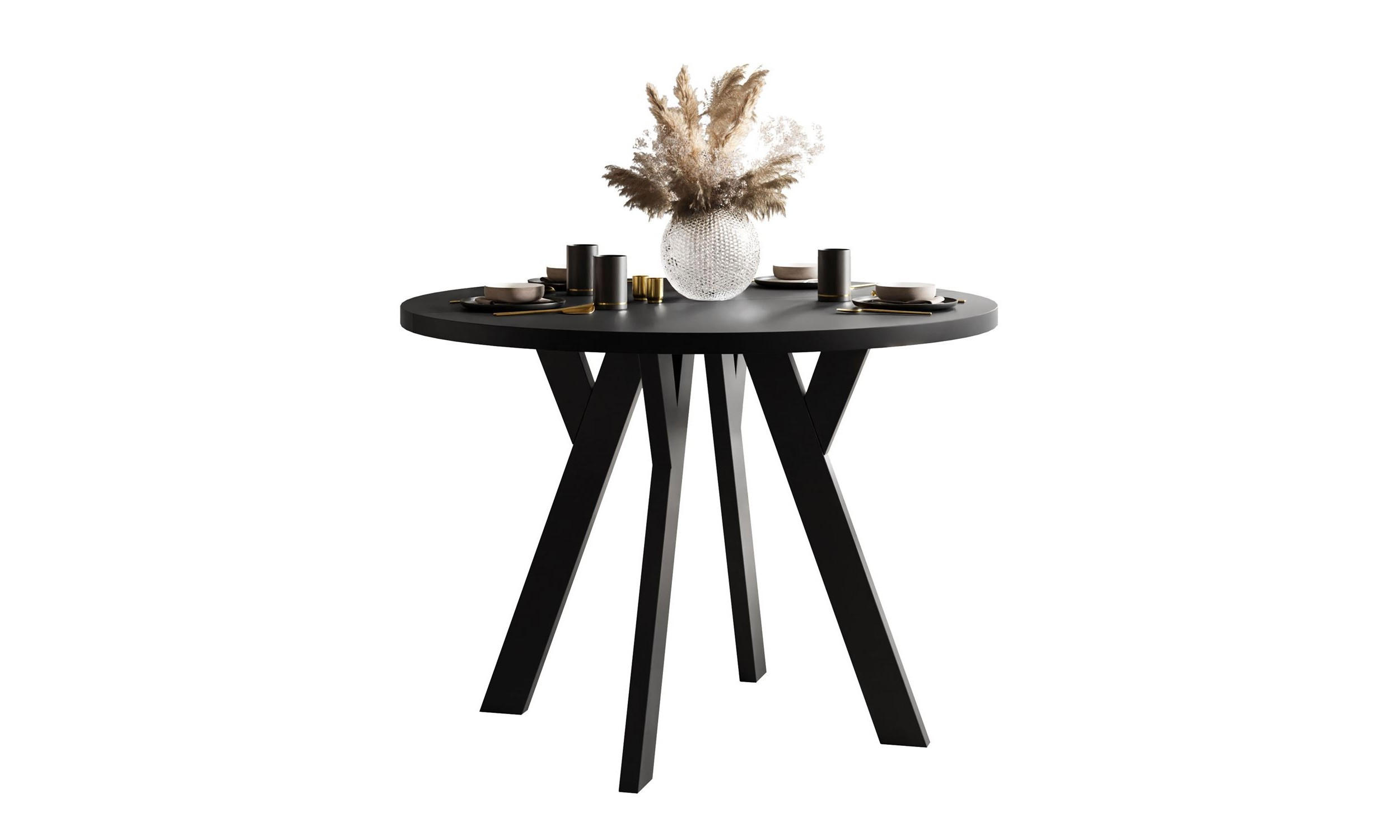 Lookway Esstisch Schwarz 100x72.5x100 cm