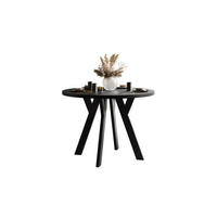 ESSTISCH VOLTA MATT 100/100/72,5 cm Tischplatte: Schwarz matt; Gestell: Schwarz - Schwarz, Holzwerkstoff/Metall (100/100/72.5cm) - Lookway
