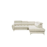 ECKSOFA mit elektrischer Sitztiefenverstellung und Bettkasten - Taupe/Chromfarben, Holz/Holzwerkstoff (216/282cm) - ed exciting design