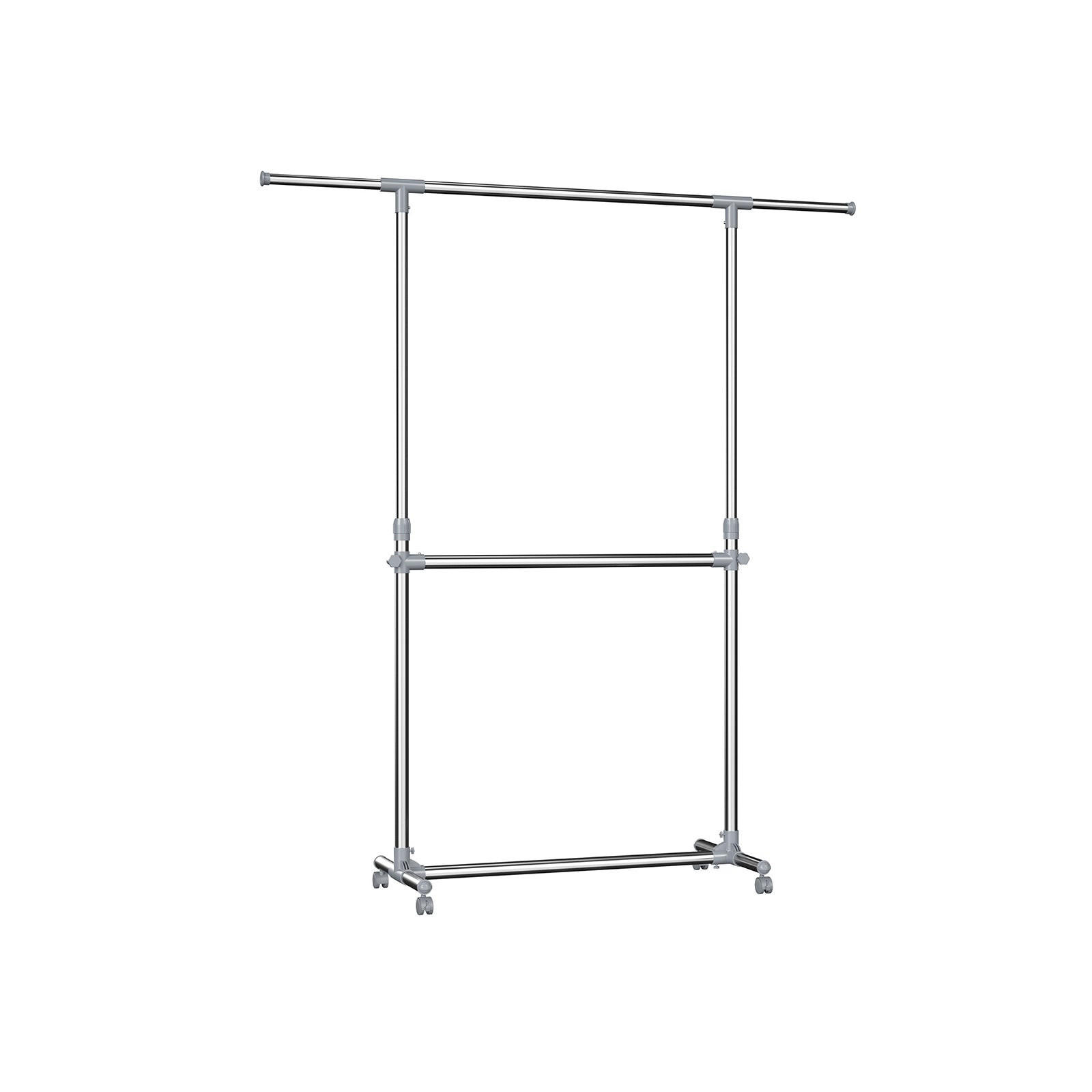 Hansiro Kleiderständer Silber 165x198x49 cm