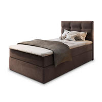 POSTEL BOXSPRING GLOS 90x200 cm, s matrací a úložným prostorem, hnědá - hnědá, kompozitní dřevo/textil (90/200cm) - MASSENO