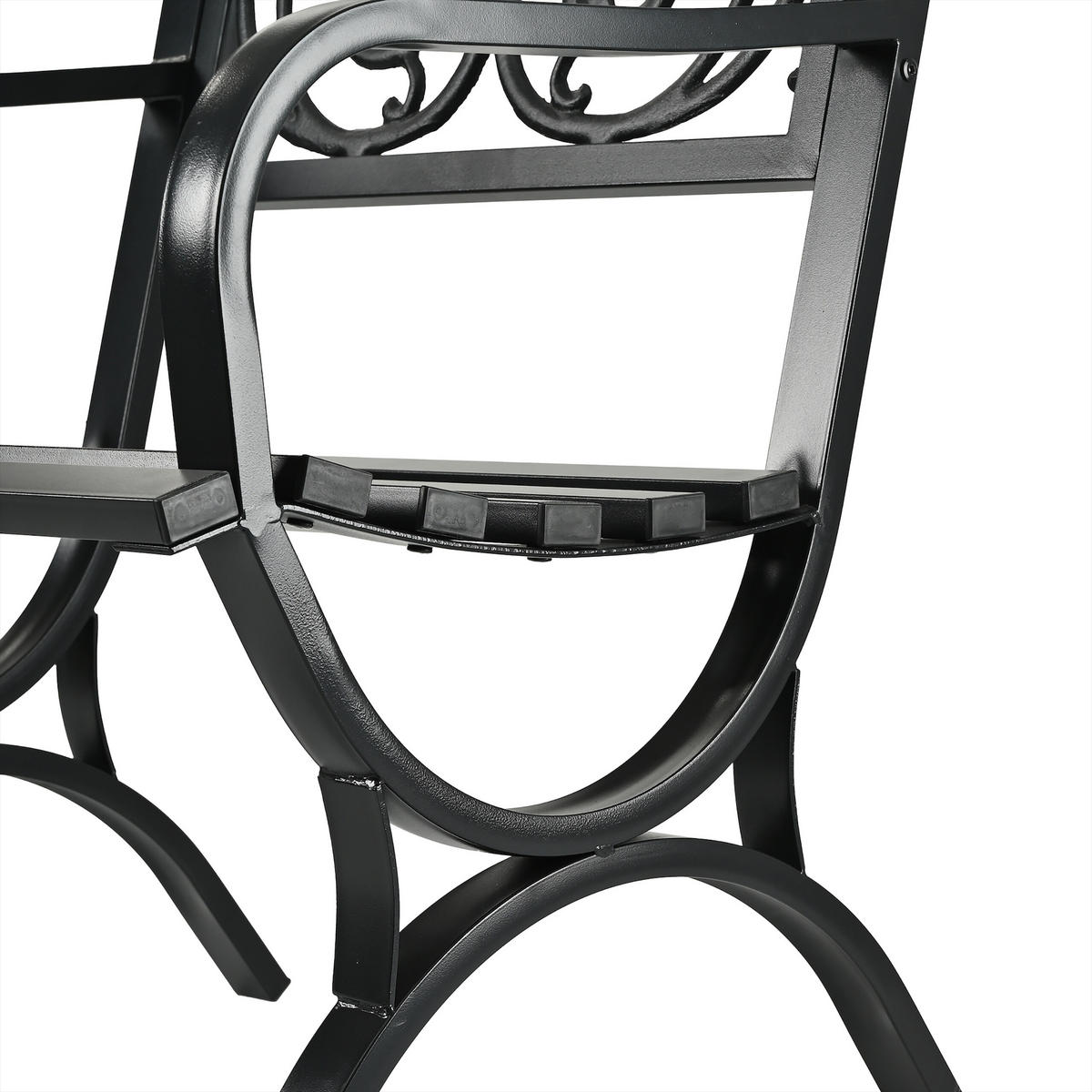 GARTENSTUHL - Schwarz, Metall (60/85.5/56cm) - Relaxdays