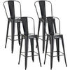 BARHOCKER Adnan, 4er Set, Schwarz - Schwarz, Metall (44/100/52cm) - TPFLiving