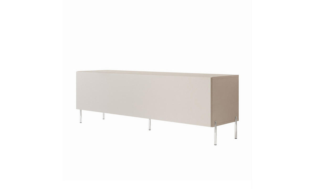 TV-SCHRANK COLGANTE 150/40/50 cm gerade chromfarbene Füße ohne LED-Beleuchtung Kaschmir - Chromfarben/Kaschmir, Holzwerkstoff (150/50/40cm) - Lookway