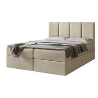 BOXBETT Rebos - H3 - Beige, Holz/Textil (140/200cm) - MIRJAN24