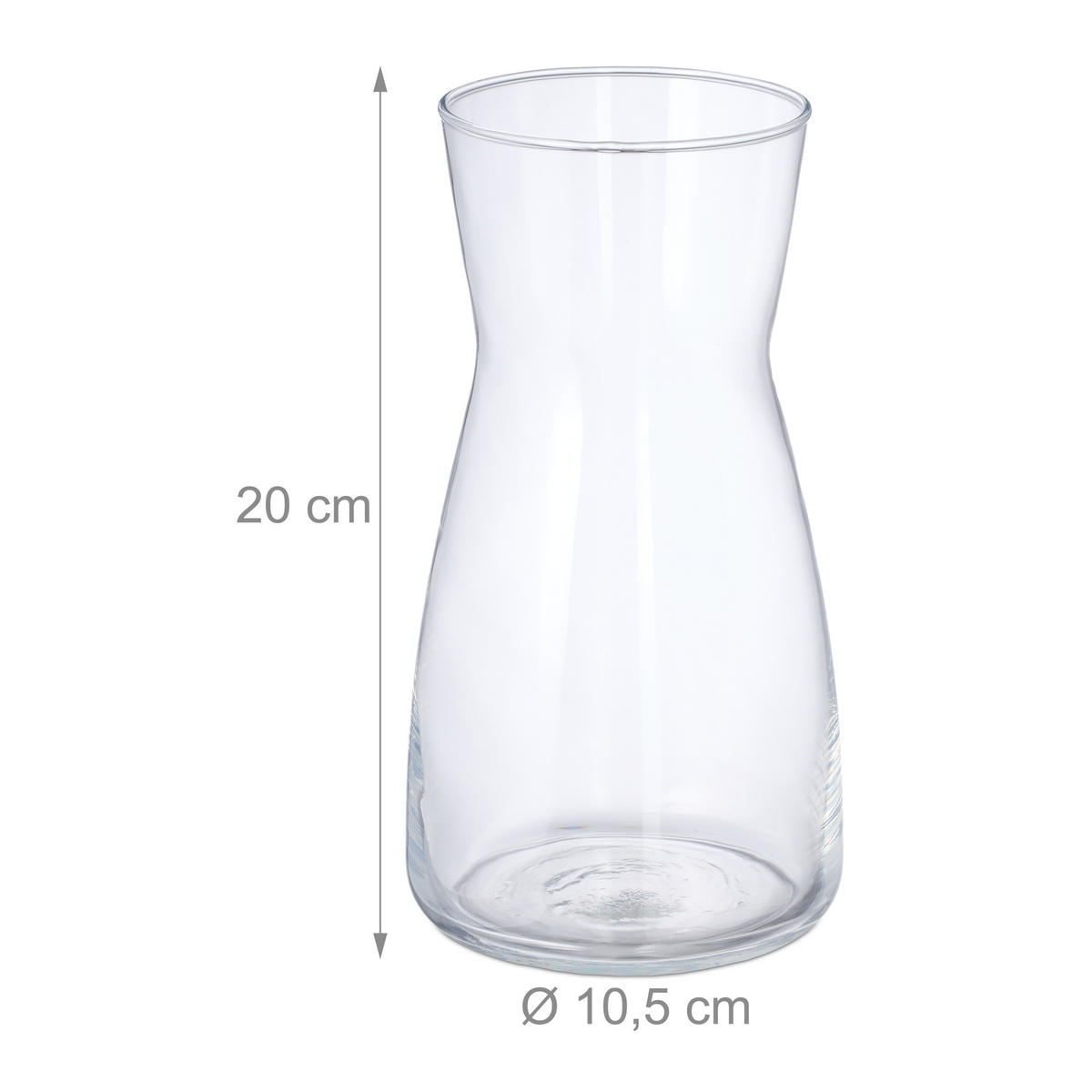 BLUMENVASE - Transparent, Glas (10.5/20cm) - Relaxdays