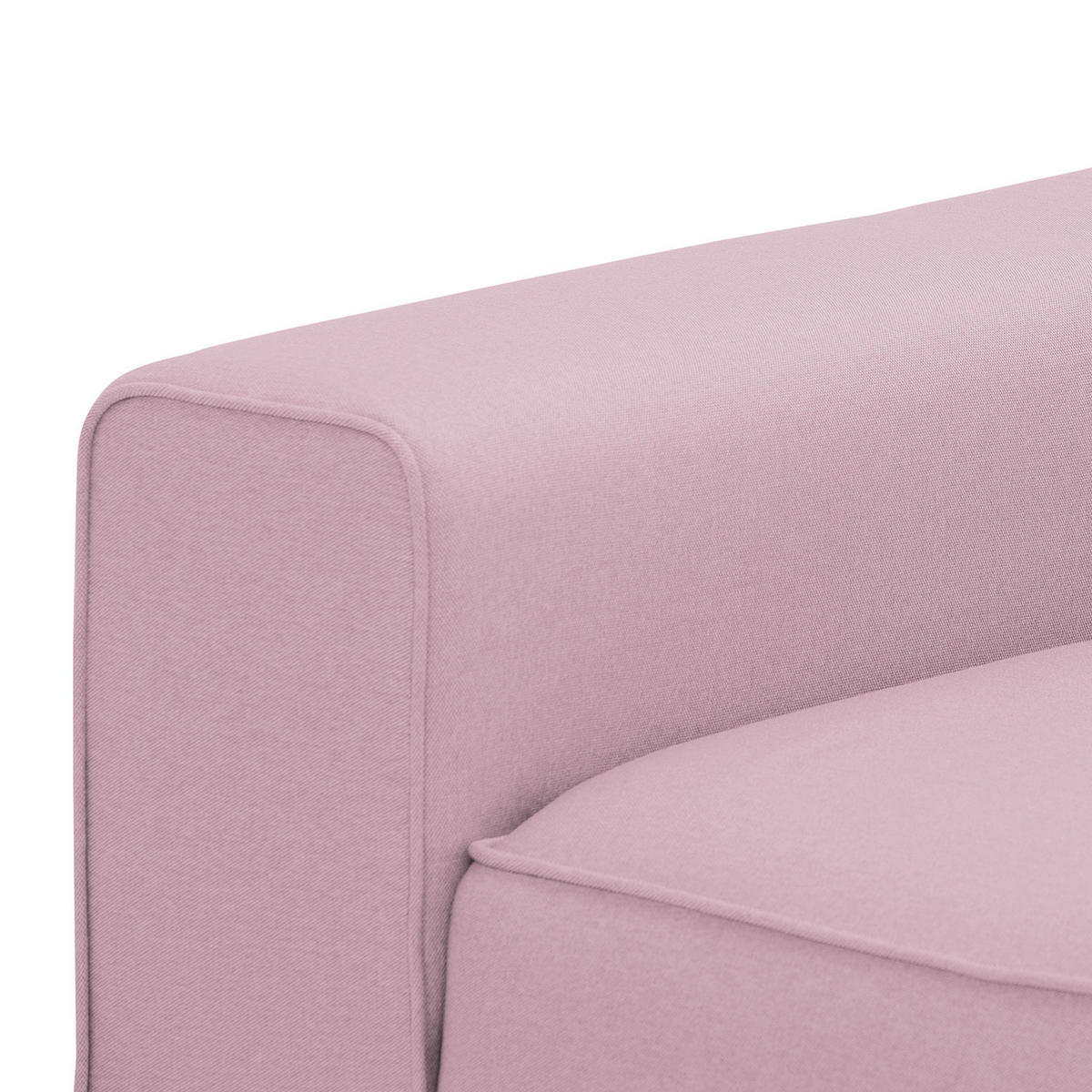 ECKSOFA mit Longchair - Webstoff - Schwarz/Rosa, Textil (264/168cm) - home24