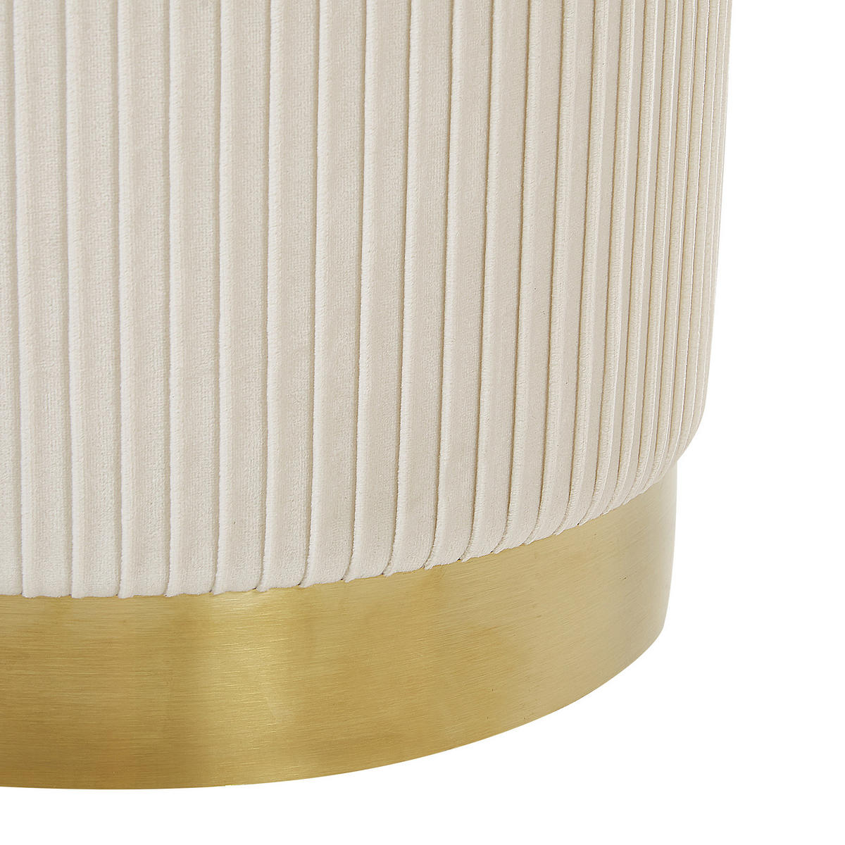 POUF Miramar 35-31/35-31/44-39 cm - alb, material textil (35/44/35cm) - Beliani