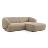 ECKSOFA rechts Strukturstoff Stoff Beige - Blau/Beige, Kunststoff/Textil (230/98cm) - Makamii