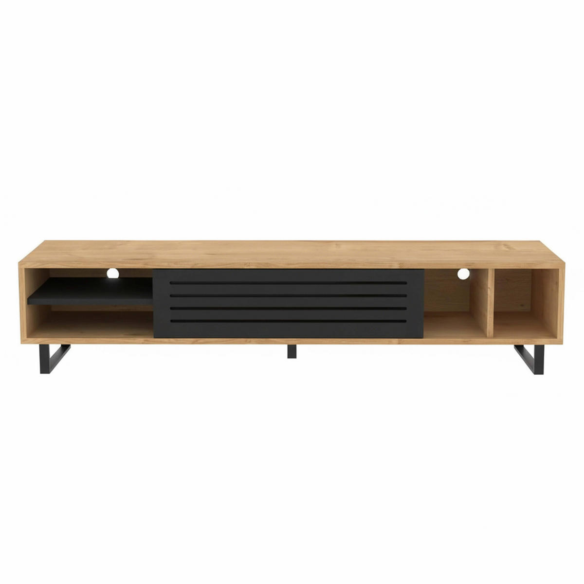TV-ELEMENT 160 cm, helles Holz - Eichefarben, Holz (160/35/40cm) - Oviala